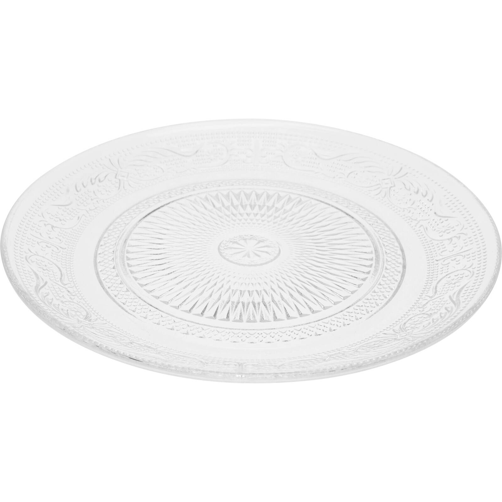 EH Excellent Houseware Skleněný talíř na těsto, Ø 18 cm transparentní