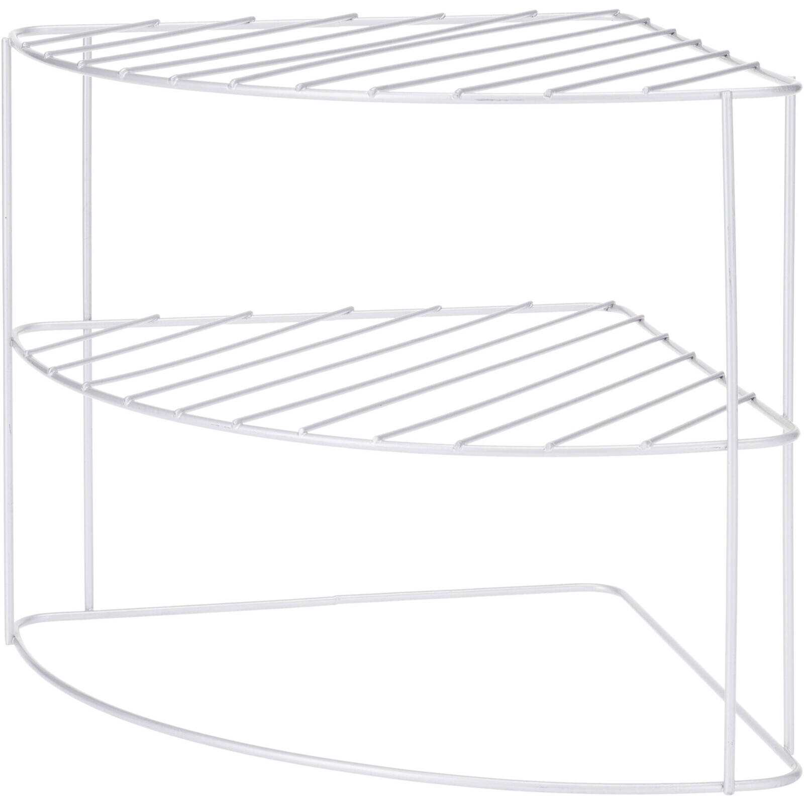 Storagesolutions Rohový kovový organizér na kuchyňskou desku na talíře, 23 x 23 x 21 cm šedá
