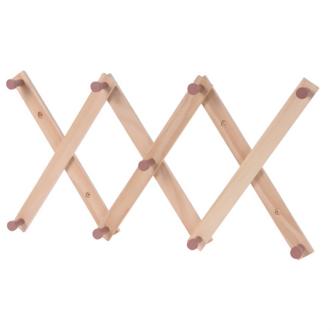 Home Styling Collection Věšák na oblečení pro děti, z borovicového dřeva, 60 cm hnědá