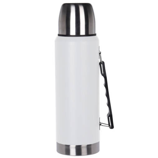 EH Excellent Houseware Turistická termoska s hrnkem, 6 h, 1000 ml bílá