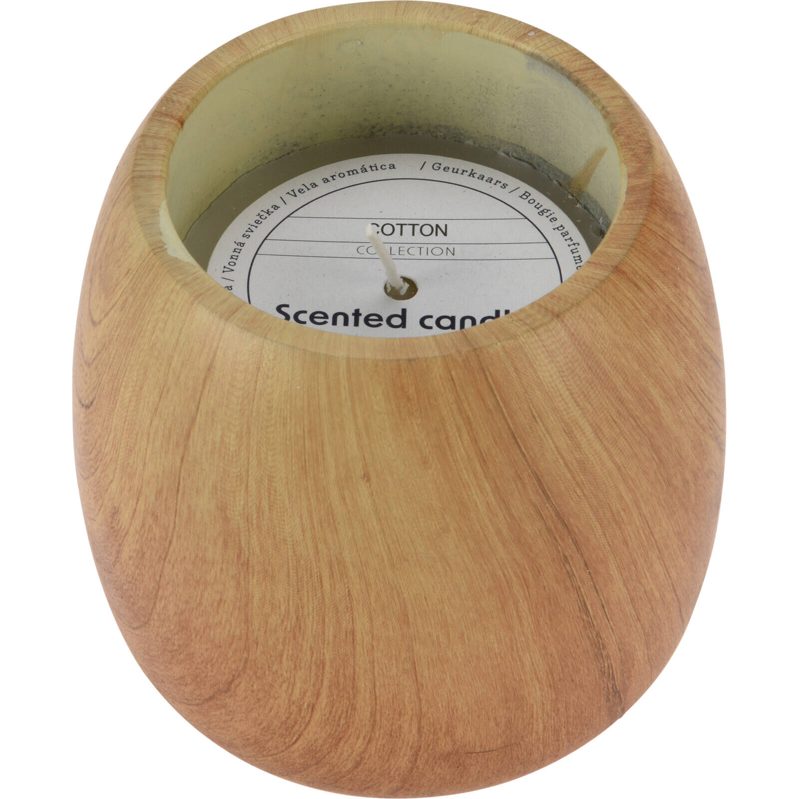 Home Styling Collection Vonná svíčka v cementovém obalu, vůně bavlny, Ø 11,8 cm hnědá
