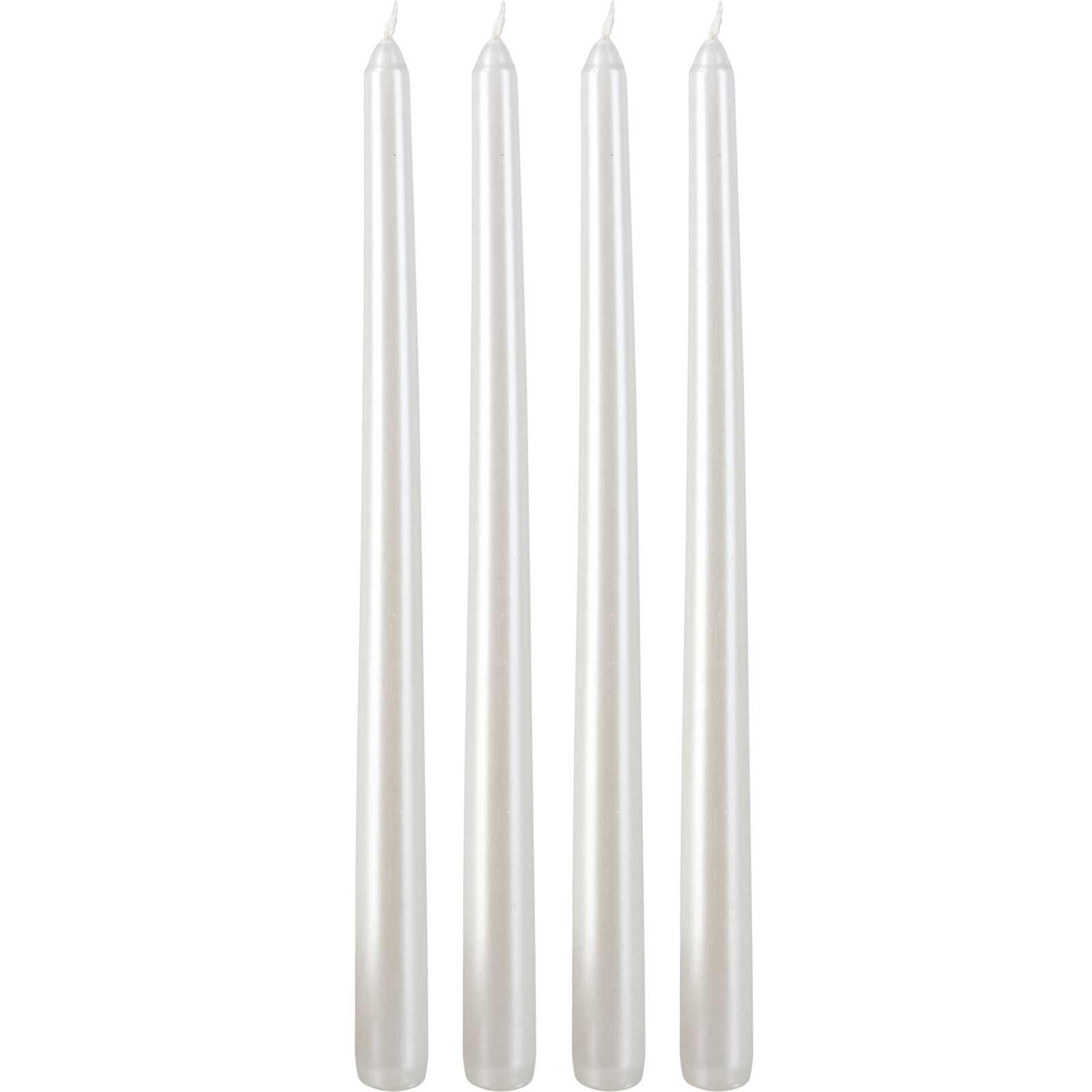 Home Styling Collection Stolní svíčky, 30 cm bílá