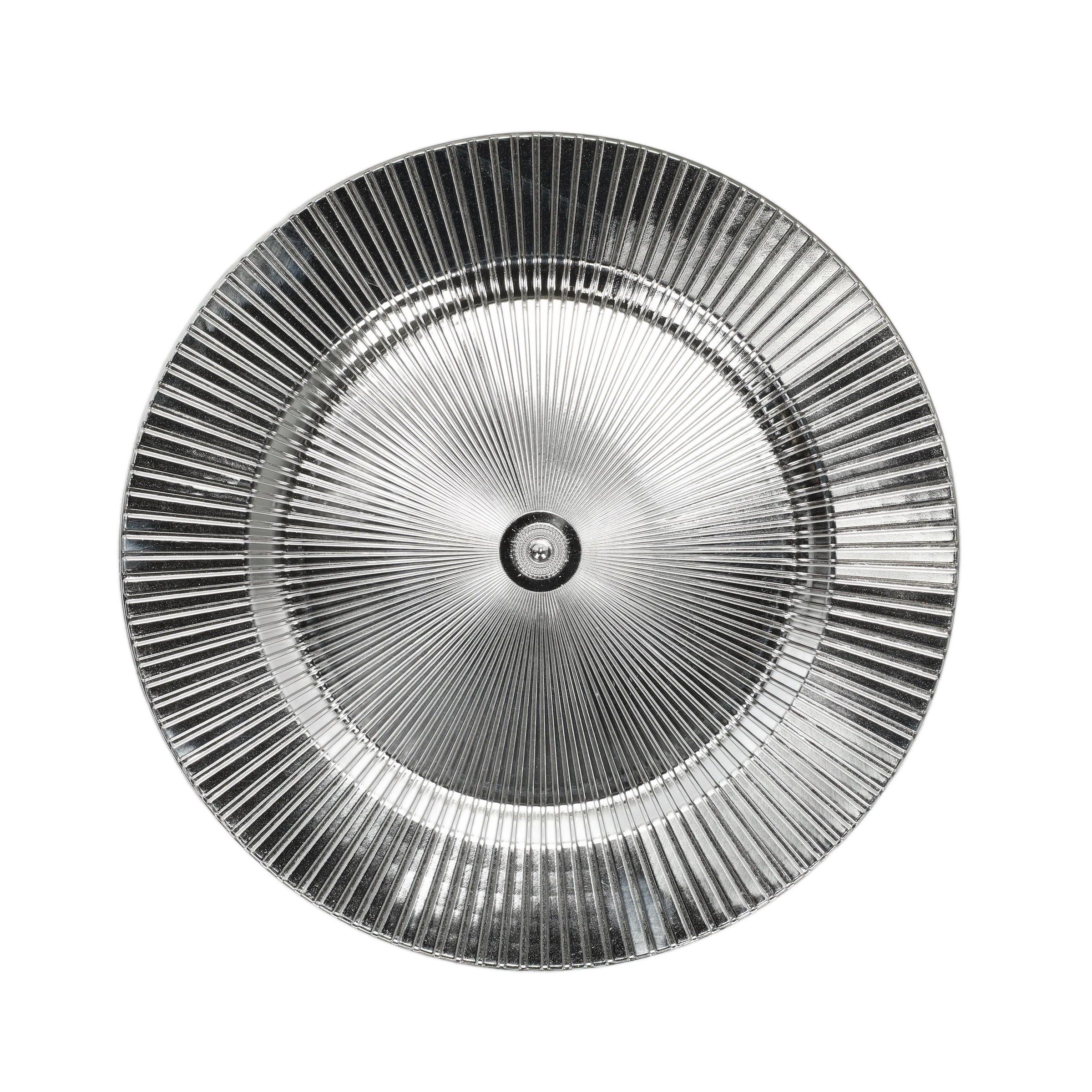 Home Styling Collection Kovový podnos, Ø 33 cm stříbrná