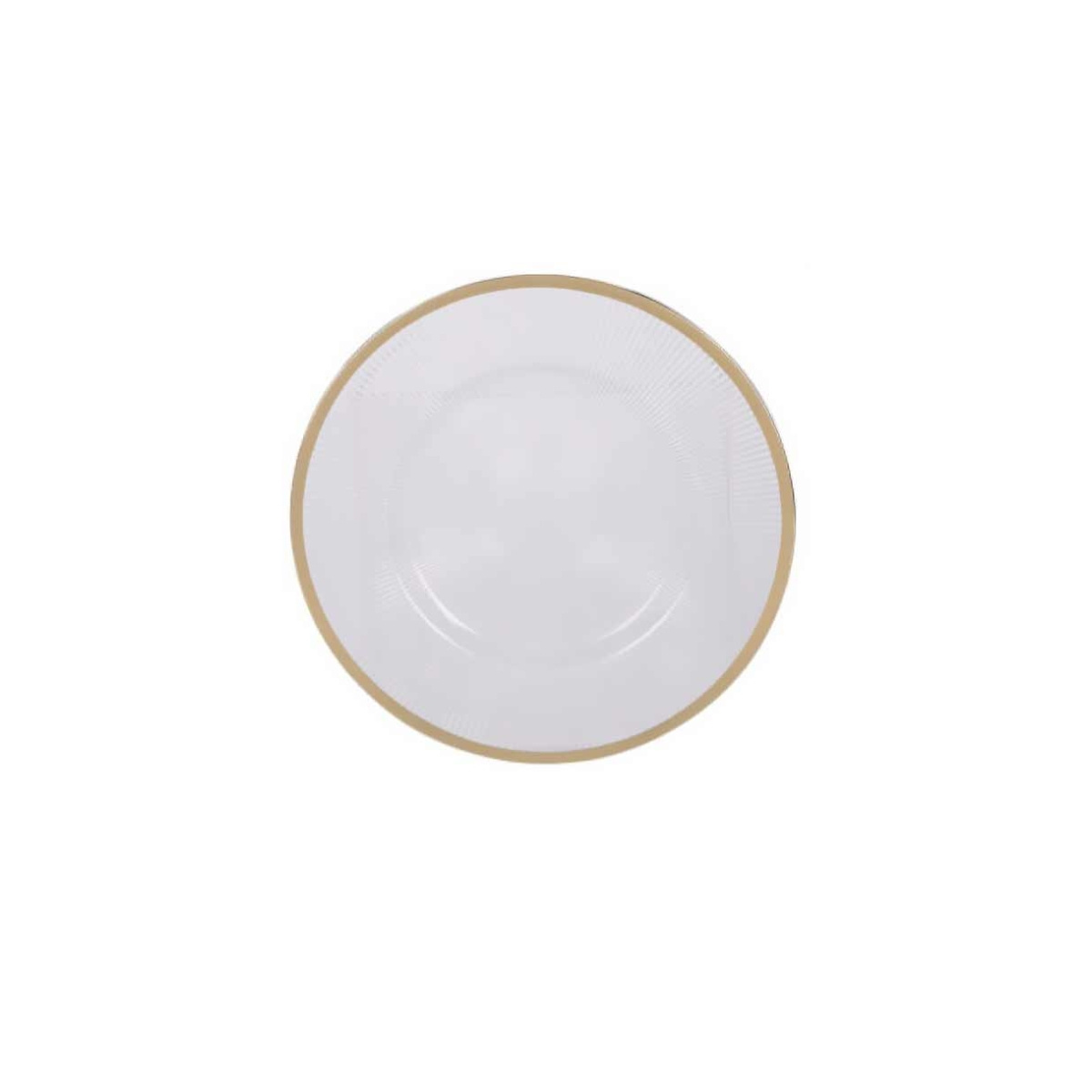 Home Styling Collection Průhledný talíř s zlatým dekorem, Ø 33 cm bílá