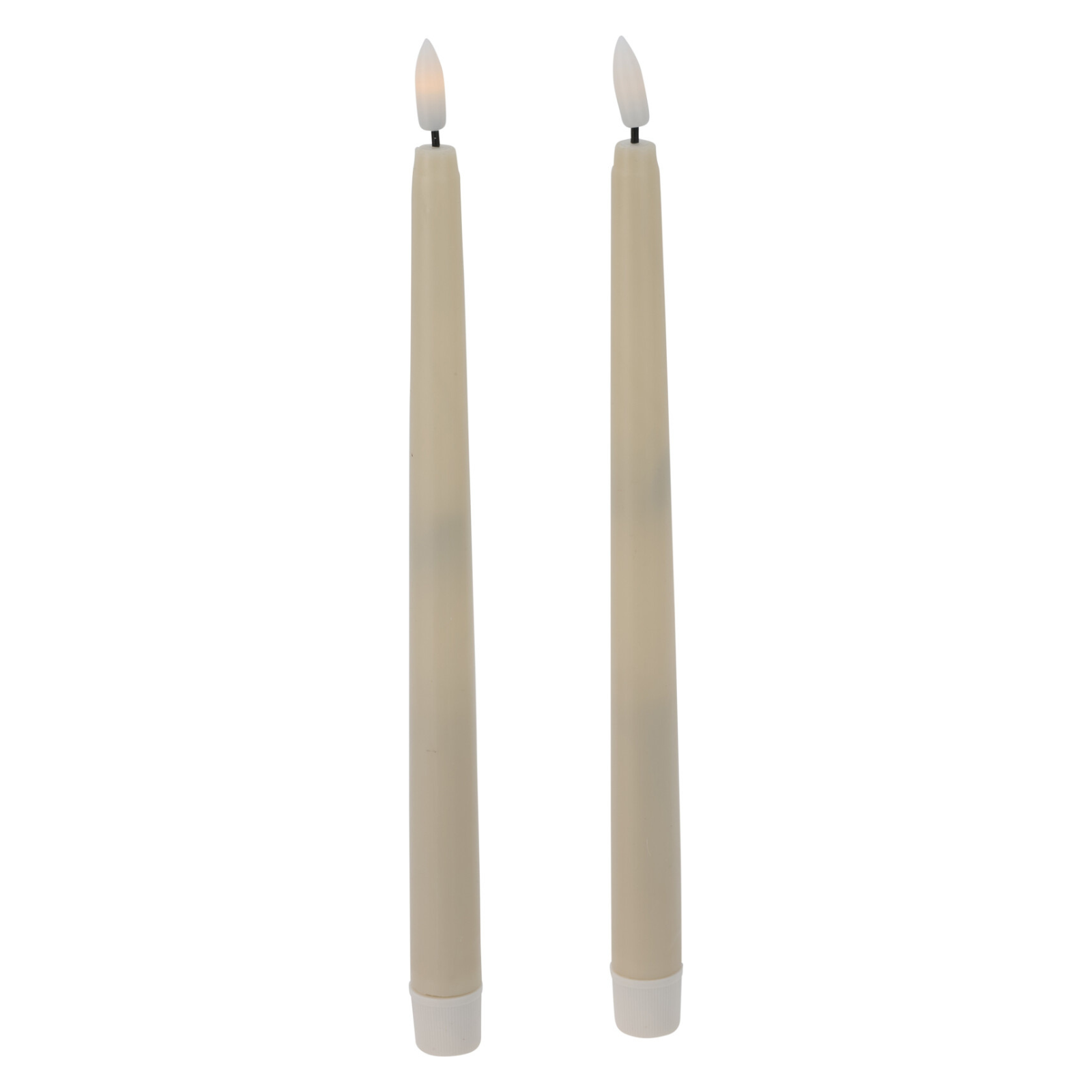 Home Styling Collection Voskové stolní svíčky s LED, 27 cm béžová