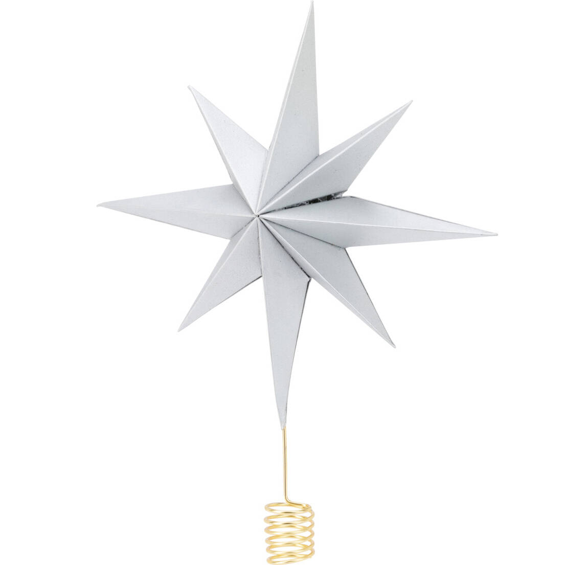 Home Styling Collection Špička na vánoční stromeček hvězda z papíru, 30 cm, stříbrná stříbrná