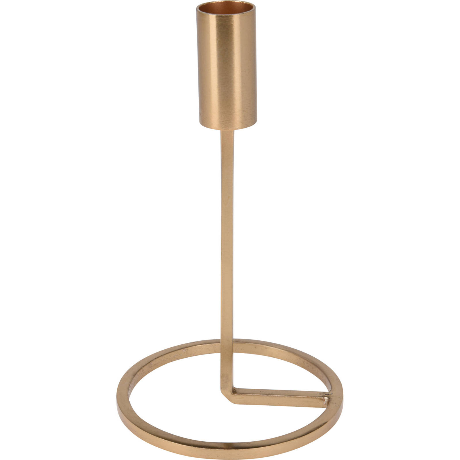 Home Styling Collection Minimalistický svícen na jednu svíčku, 19 cm zlatá