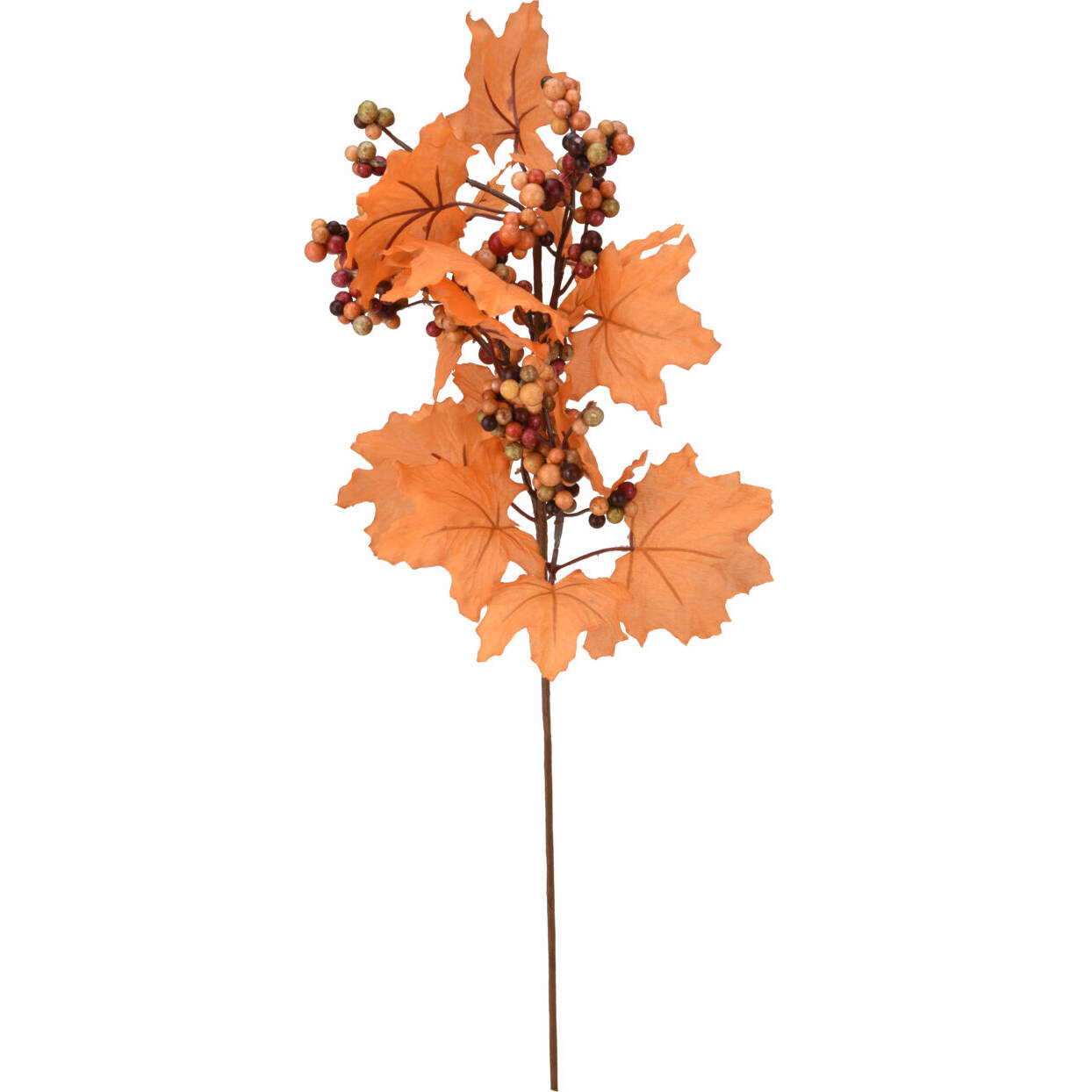 Home Styling Collection Dekorativní větvička do aranžmá, podzimní listí, 60 cm oranžová