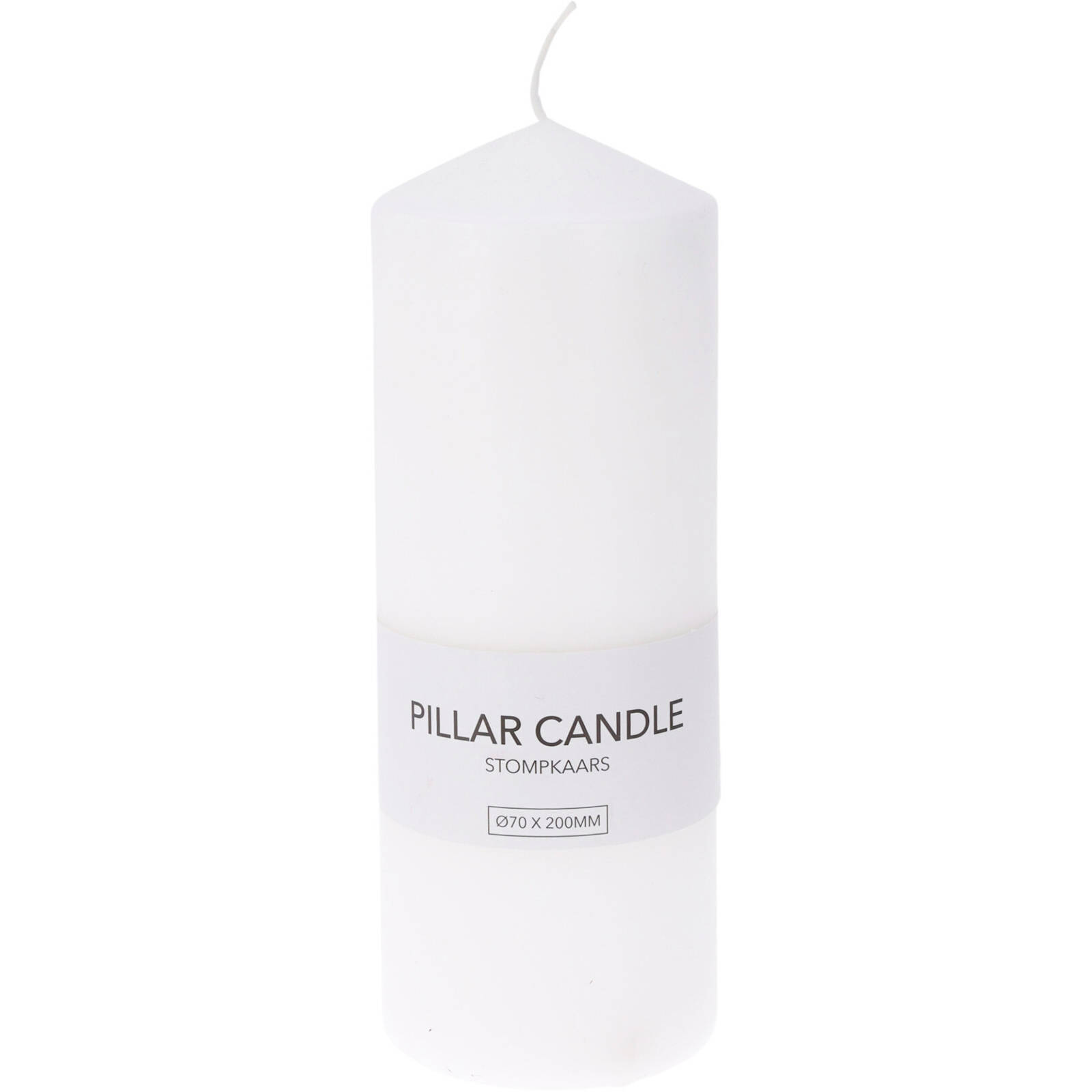 Home Styling Collection Svíčka z parafínu, Ø 7 x 20 cm, bílá bílá