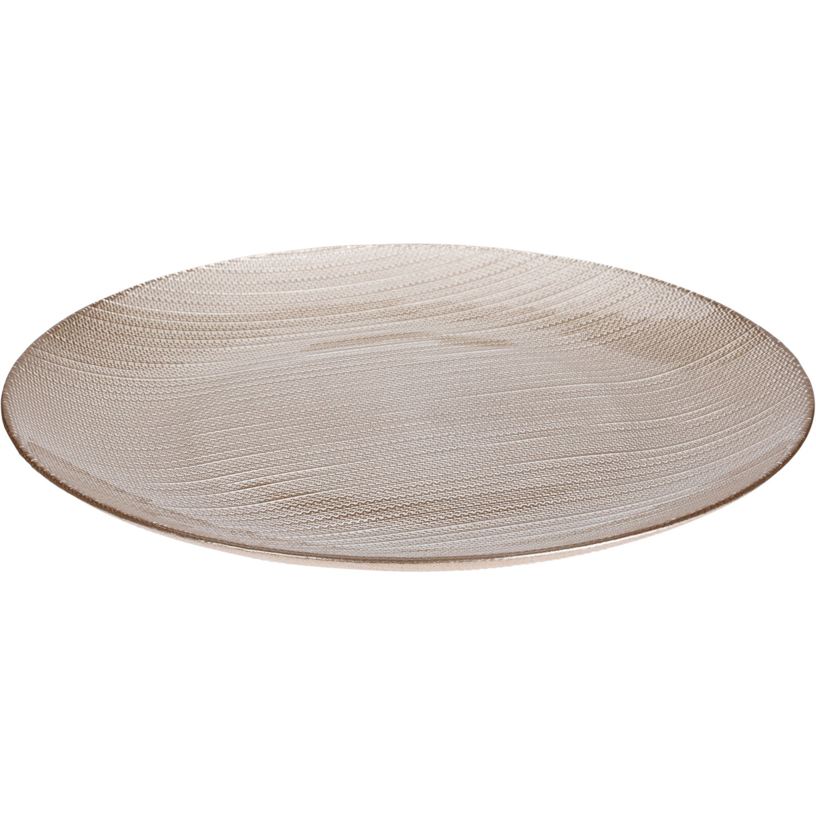 Home Styling Collection Skleněný plochý talíř KARNEOL, Ø 28 cm zlatá