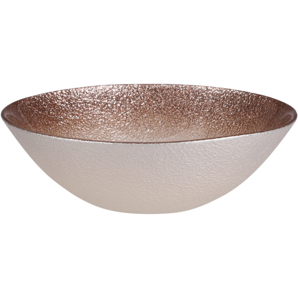 Home Styling Collection Skleněná miska BERYT, Ø 15 cm hnědá