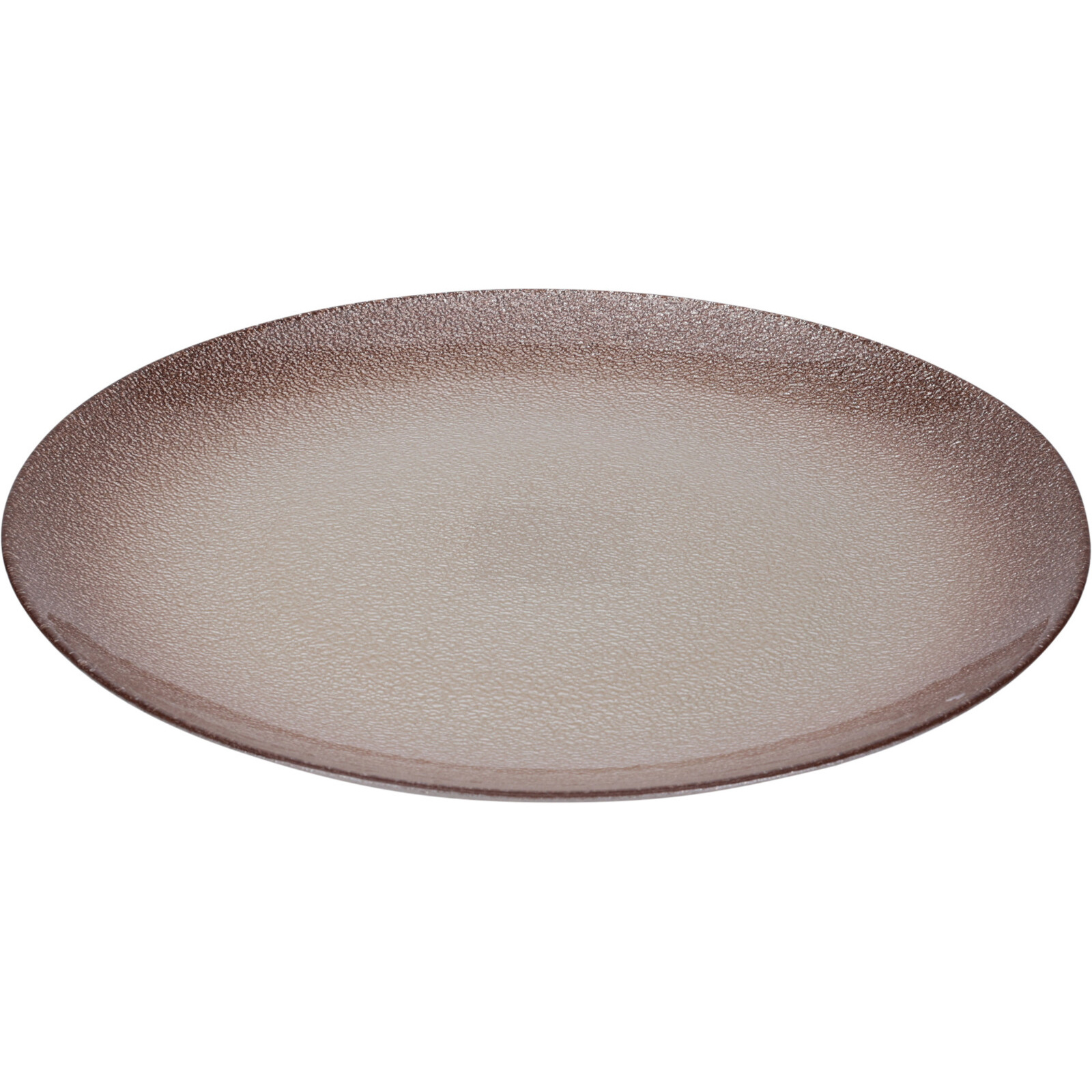 Home Styling Collection Skleněný plochý talíř BERYT, Ø 32 cm hnědá