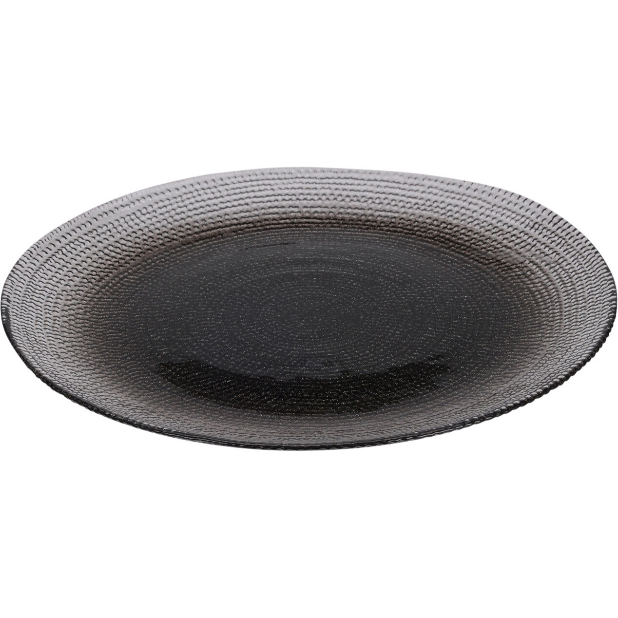 Home Styling Collection Skleněný dezertní talíř LAKRIS, Ø 21 cm antracitová