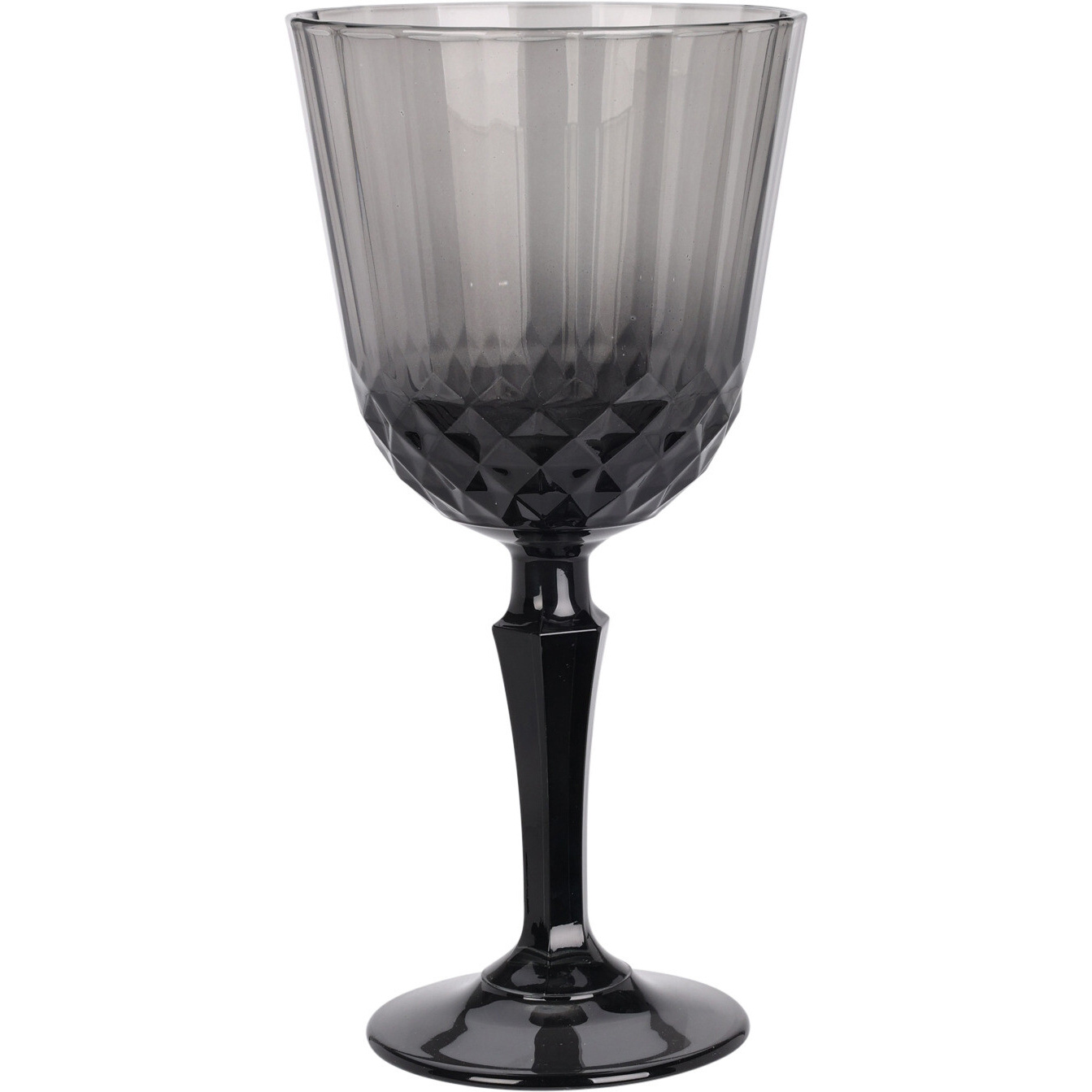 EH Excellent Houseware Sklenice na víno z šedého skla, 310 ml antracitová
