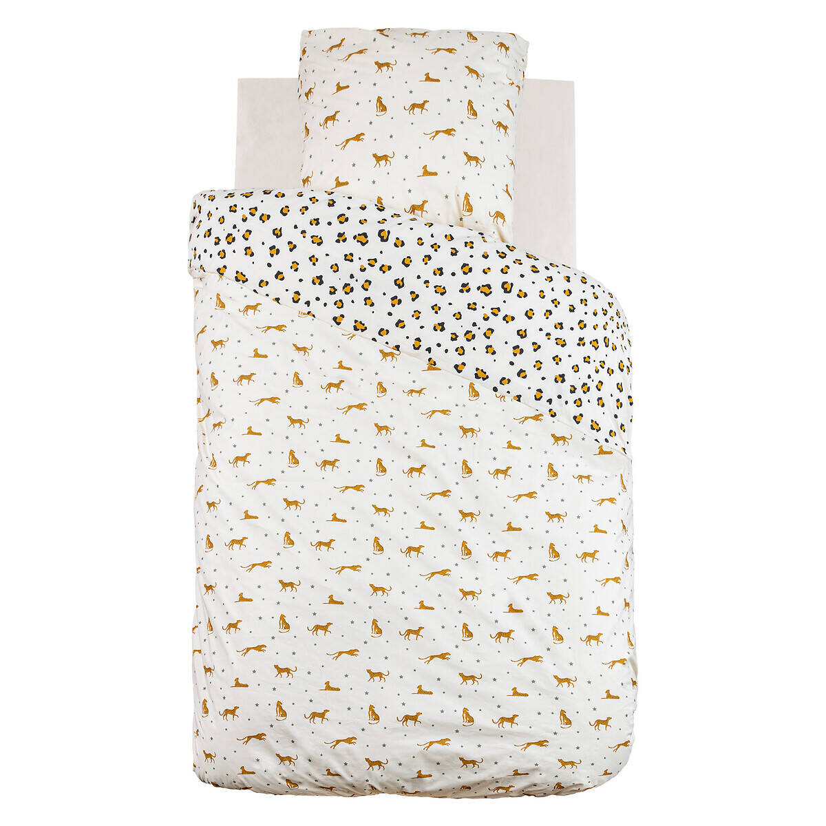 Atmosphera for kids Povlečení pro děti LEOPARD, 100% bavlna, 140 x 200 cm vícebarevná