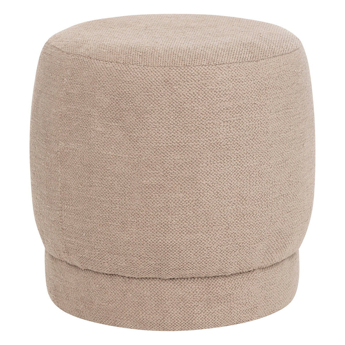 Atmosphera Čalouněný kulatý puf AMEA bouclé, Ø 39 cm béžová