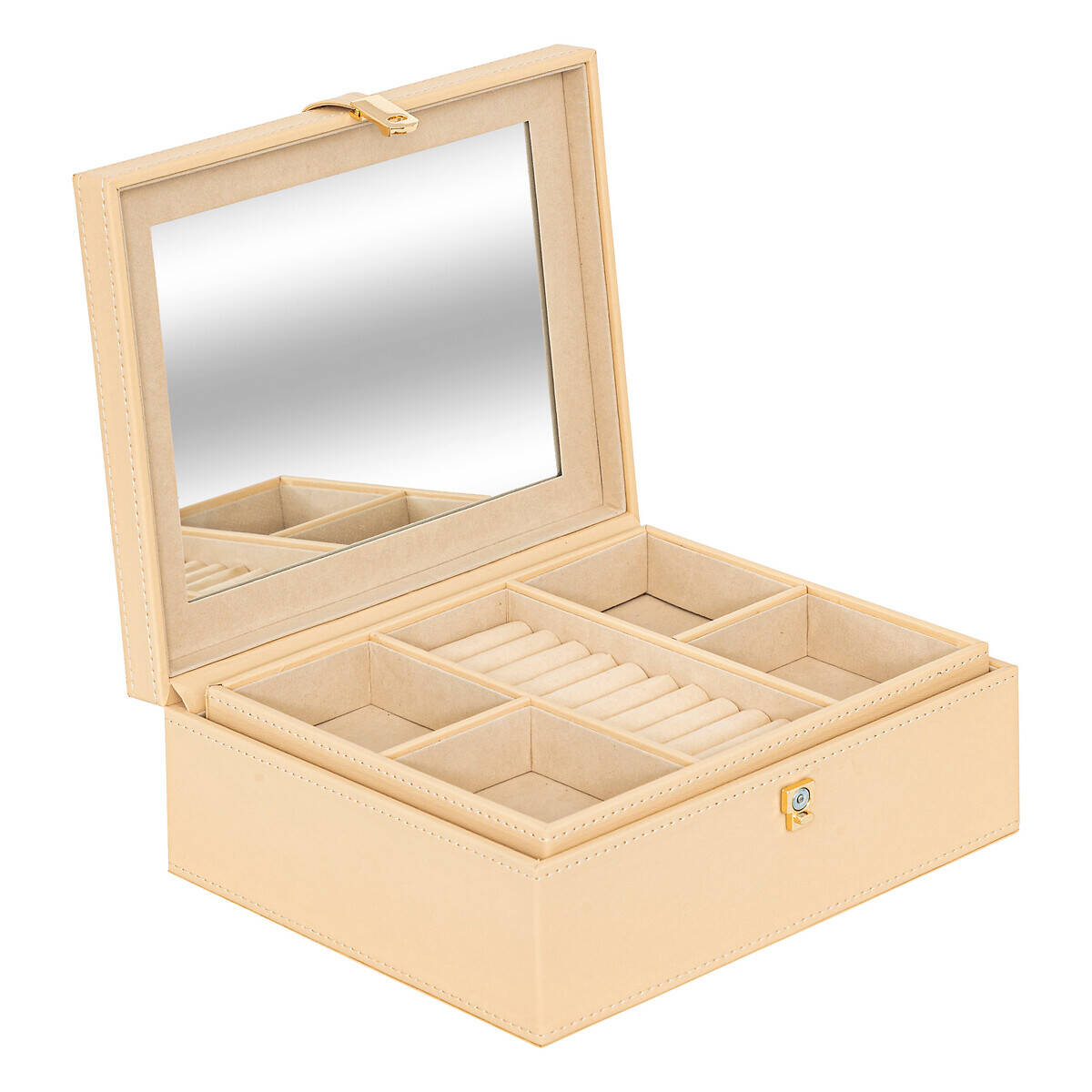 Atmosphera Šperkovnice HANIFA, 23,5 x 9 x 20,5 cm béžová