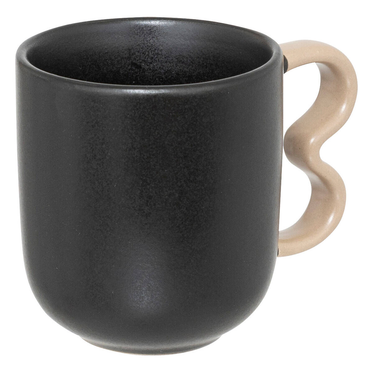 Secret de Gourmet Keramický hrnek na espresso WAVY BLISS, 120 ml černá