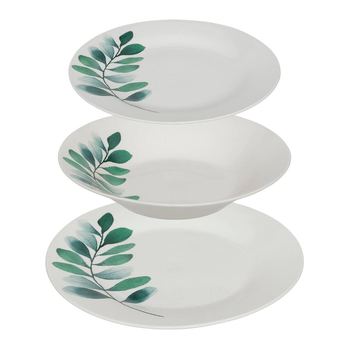 Secret de Gourmet Sada jídelních talířů pro 6 osob VEGETAL, 18 kusů vícebarevná