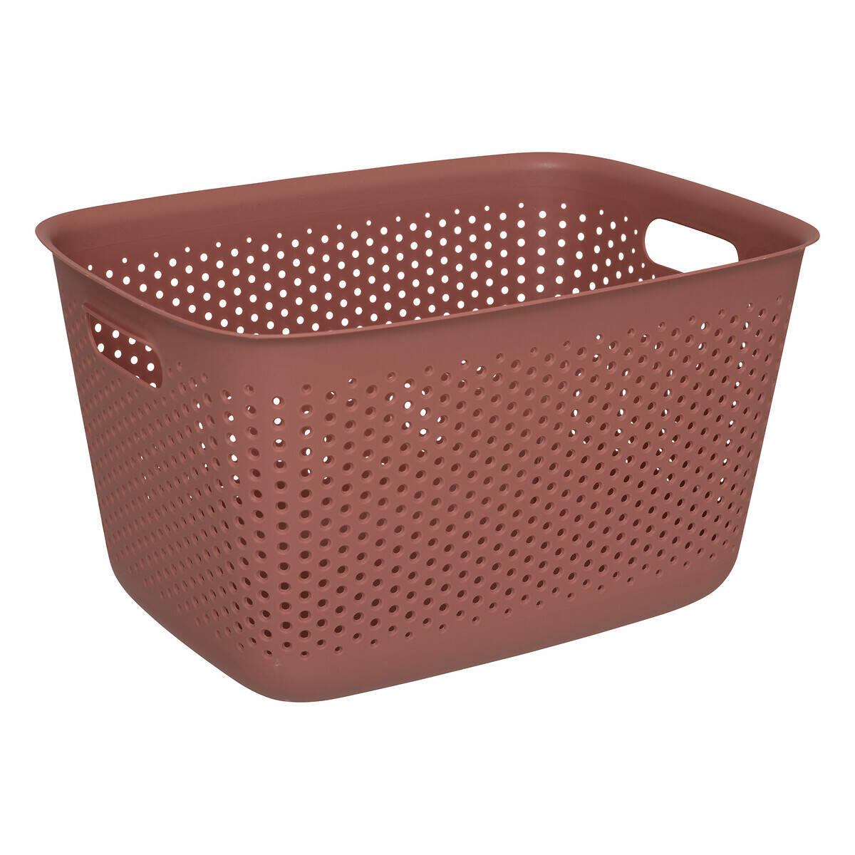 5five Simply Smart Ažurový úložný box SIENNE, plastový, s úchyty, 17 l červená