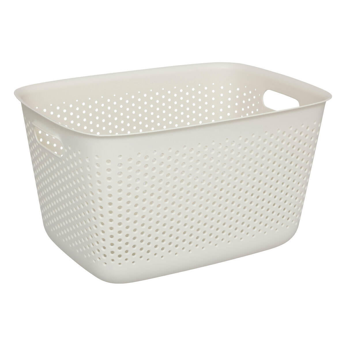 5five Simply Smart Ažurový úložný box SIENNE, plastový, s úchyty, 17 l béžová