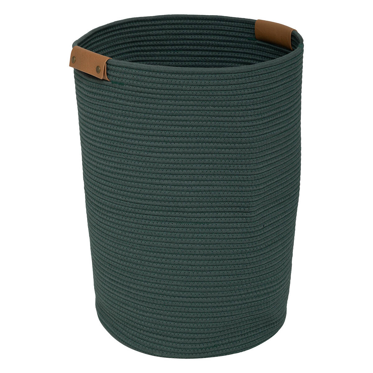 5five Simply Smart Koš na prádlo z bavlny DUO, 80 l, Ø 44 cm zelená