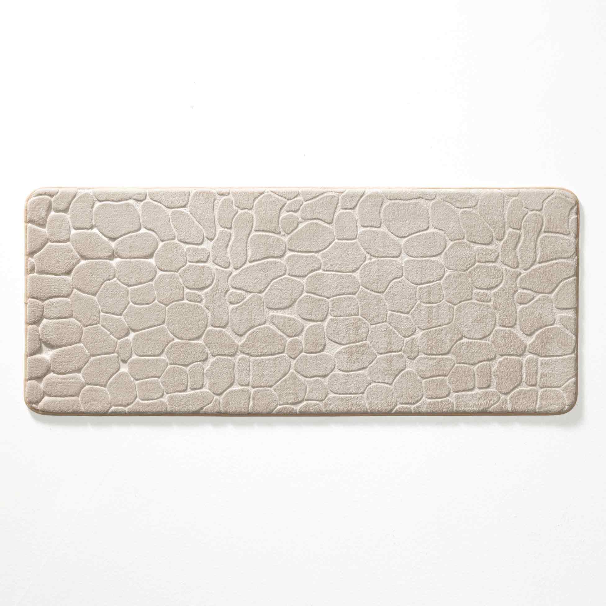 Douceur d'intérieur Podlouhlá koupelnová předložka s reliéfním vzorem, 50 x 120 cm béžová