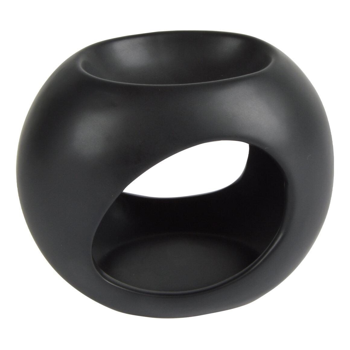 Homea Aromalampa na čajovou svíčku a vosk, 11 x 13 cm, černá černá