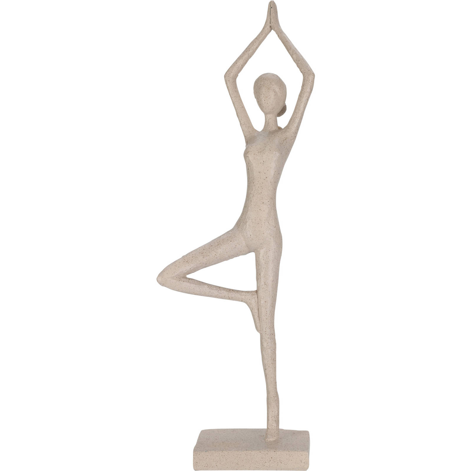 Home Styling Collection Figurka jóga Vrksasana, výška 40 cm béžová