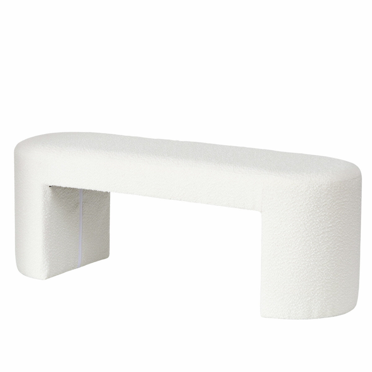 Boltze Lavice SOLIN s plyšovým čalouněním, výška 42 cm bílá