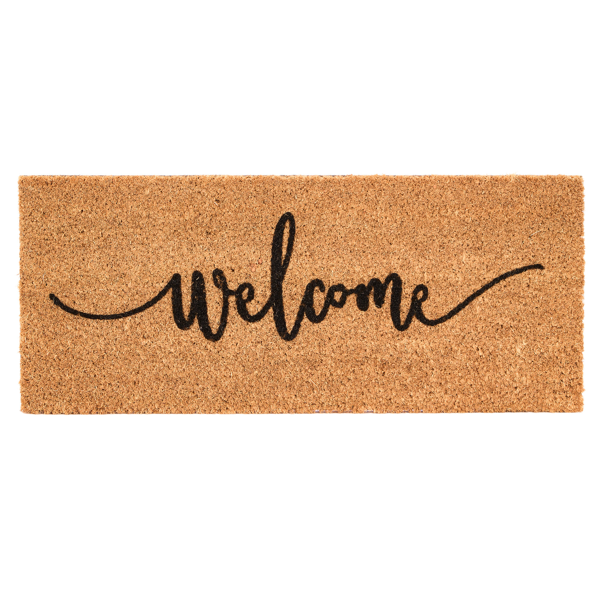 Giftdecor Rohožka z kokosového vlákna WELL, 25 x 60 cm hnědá