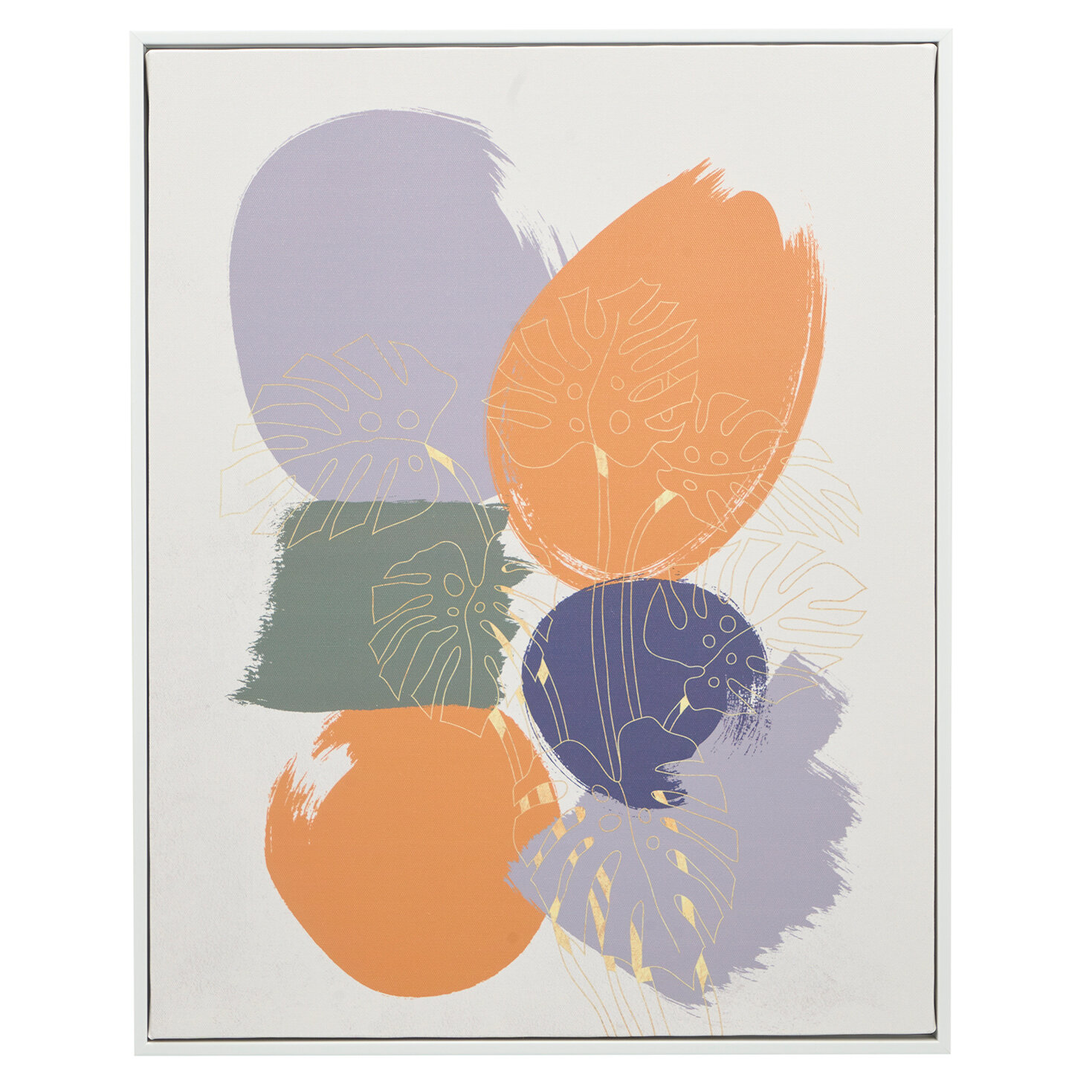 Giftdecor Obraz SOLARA s motivem kruhů, 40 x 70 cm, bílý rám vícebarevná
