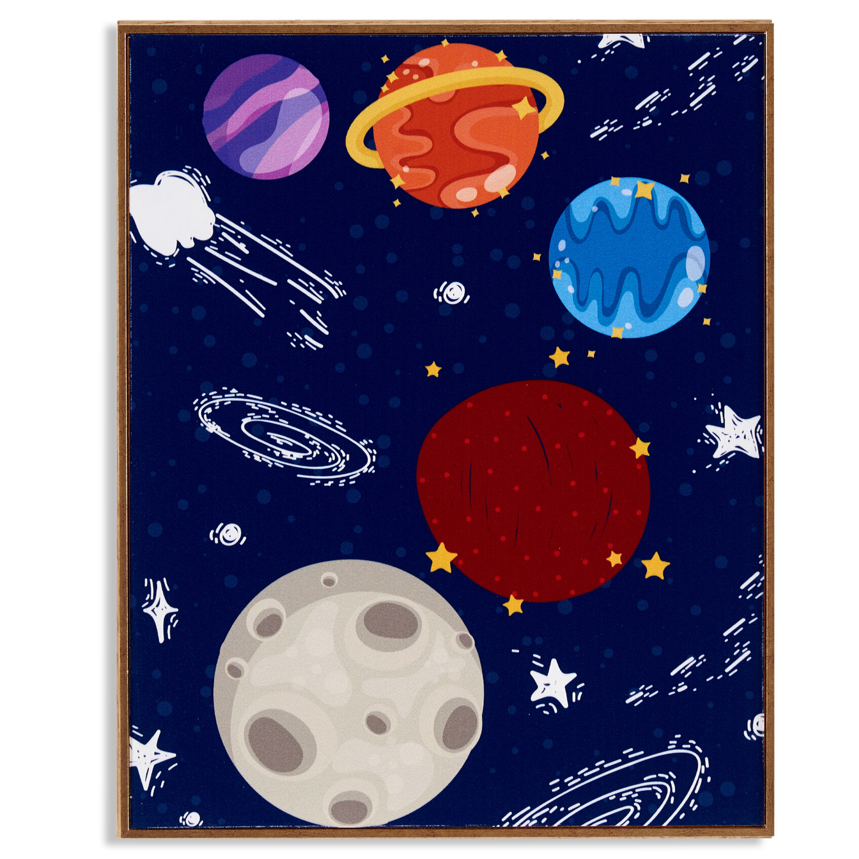 Giftdecor Plakát v rámu vesmír PLANET, 41,2 x 51,5 cm vícebarevná
