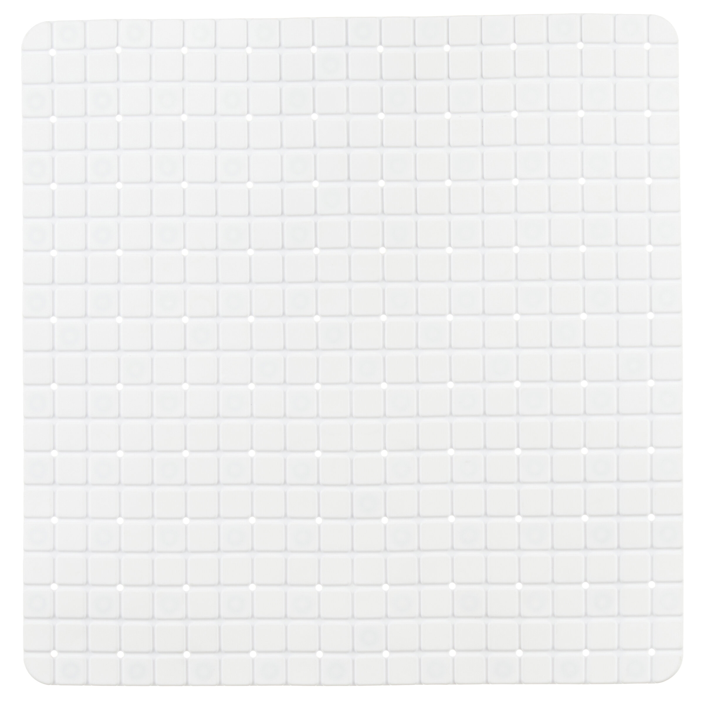 Berilo Protiskluzová koupelnová podložka BRICK, 50 x 50 cm, bílá bílá