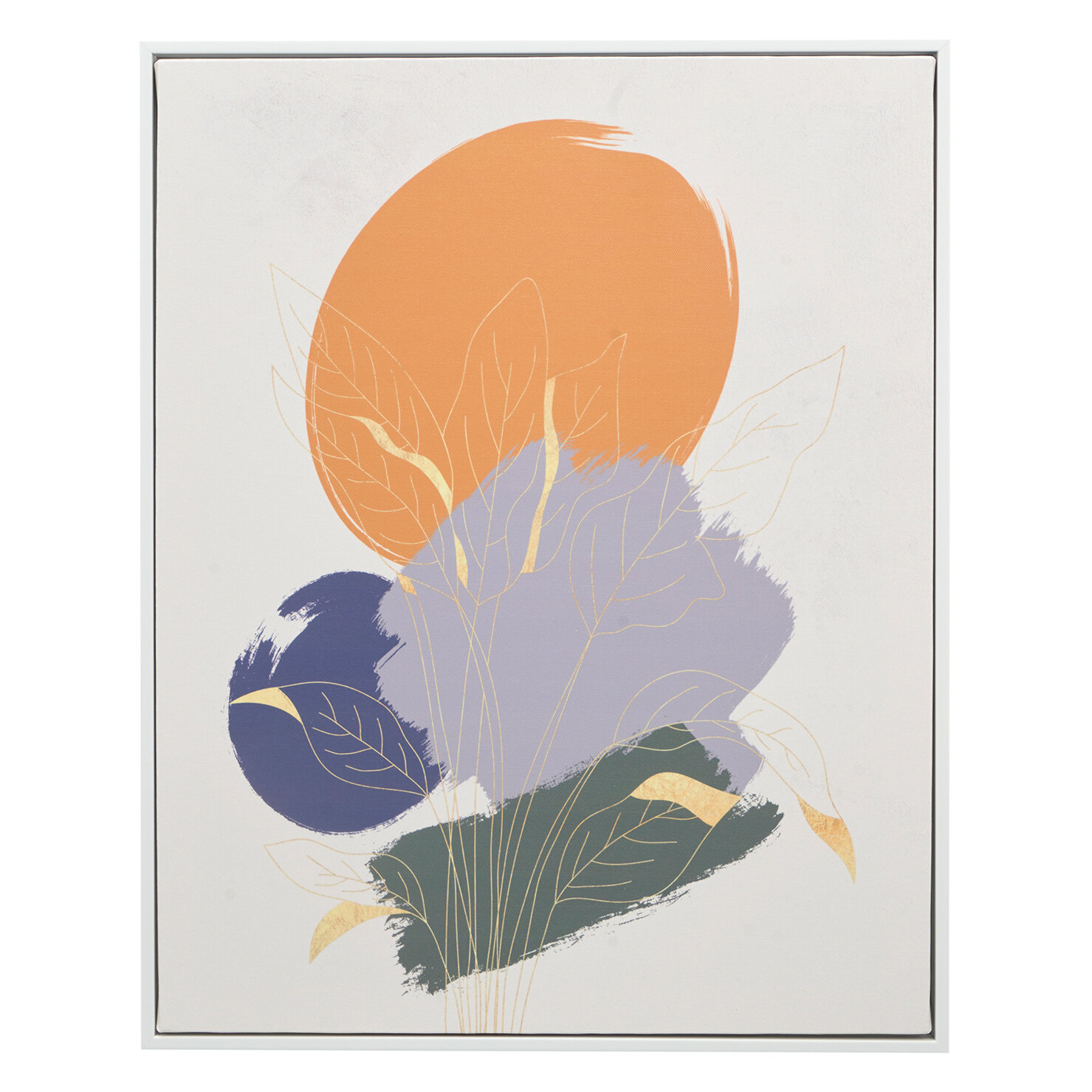 Giftdecor Obraz v bílém rámu SOLARA s motivem kruhů, 40 x 70 cm vícebarevná