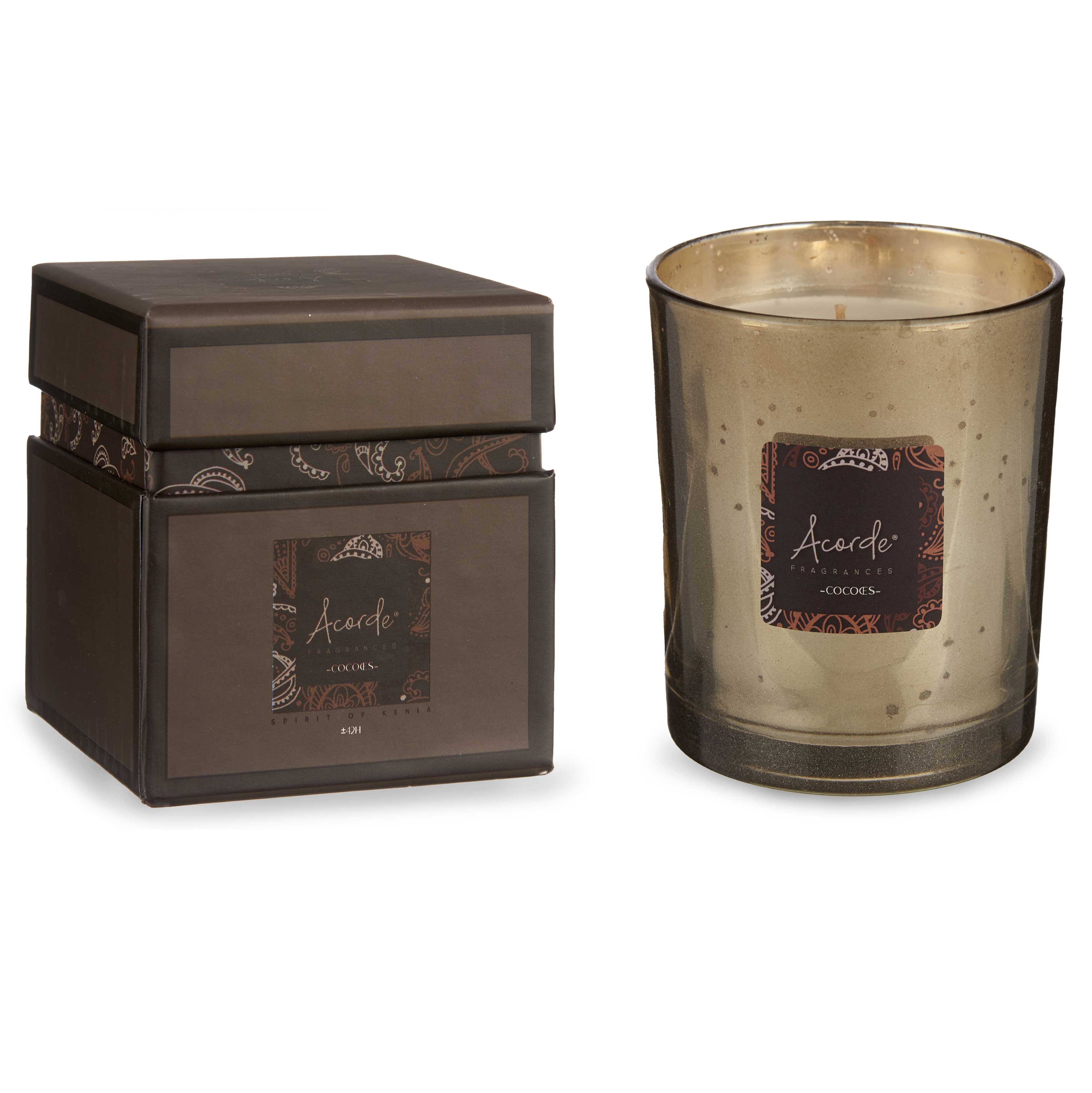 ACORDE Dárková vonná svíčka AMARILLO, Ø 8 cm, hnědá hnědá