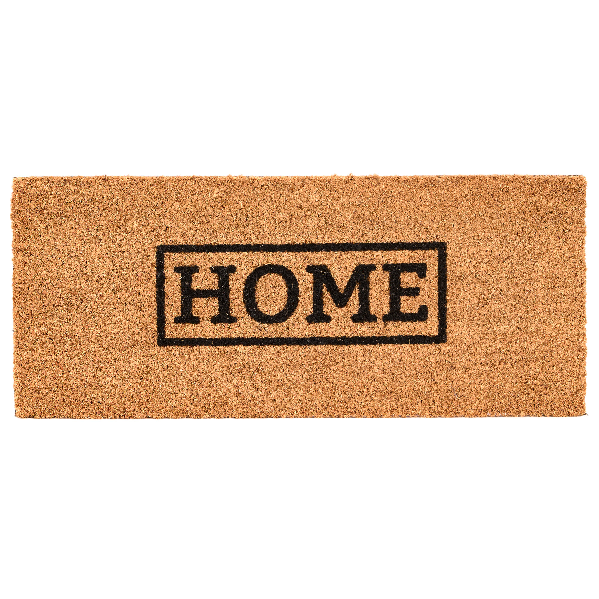 Giftdecor Rohožka z kokosového vlákna WELL s nápisem, 25 x 60 cm hnědá