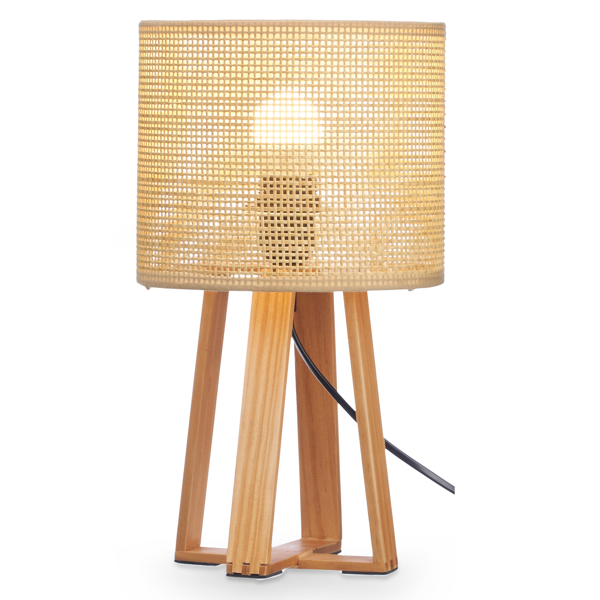 Giftdecor Lampa na noční stolek boho NATURAL, 36 cm béžová