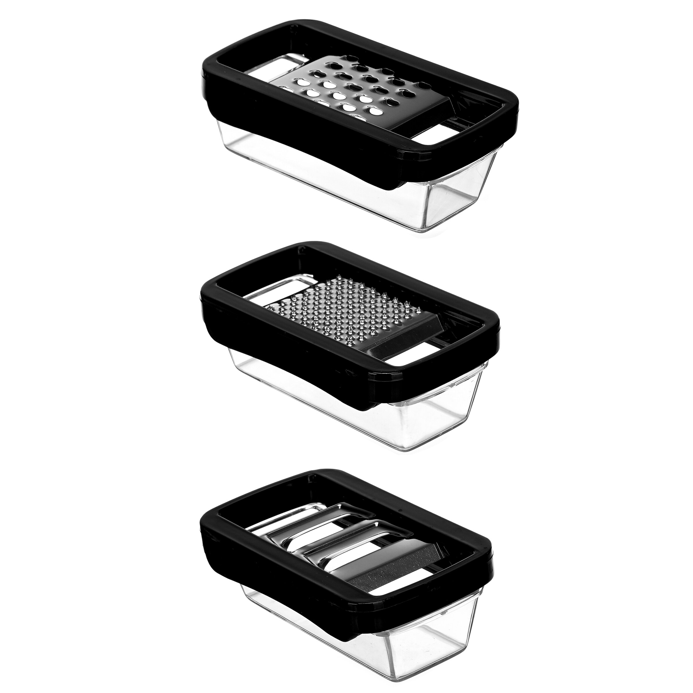 Kinvara Struhadlo s nádobou, 3 různé břity černá