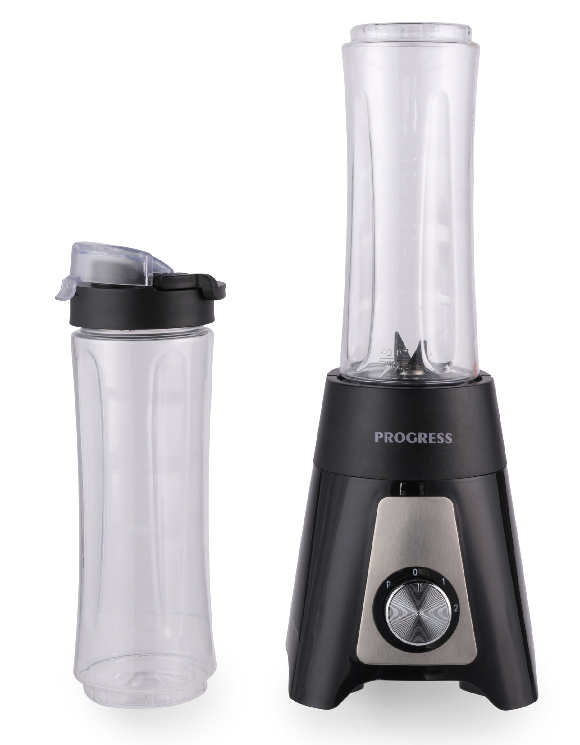 Smoothie mixér Progress 400 W, 2 rychlostí, 600 ml černá