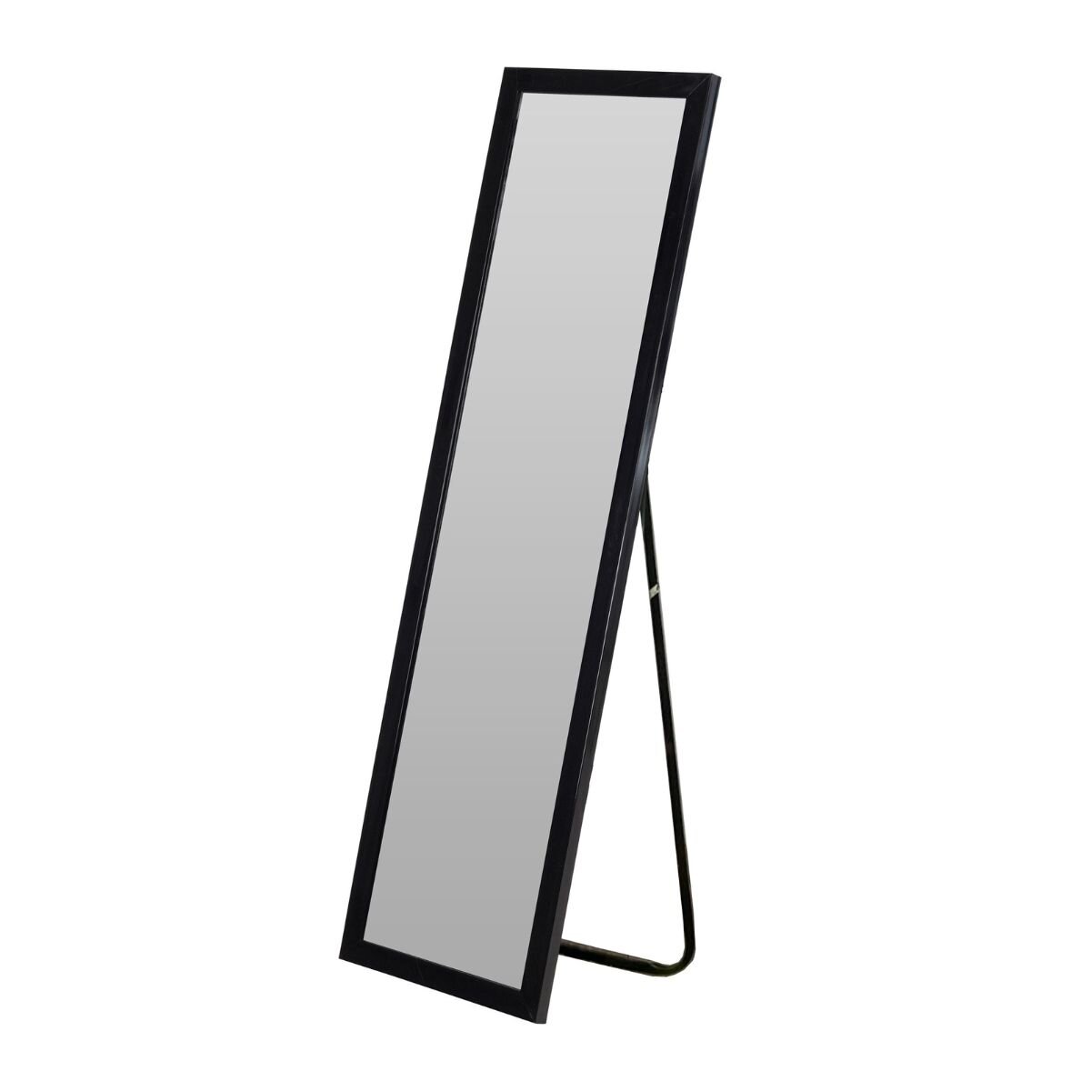Home Styling Collection Stojací zrcadlo obdélníkové 126 cm, černé černá