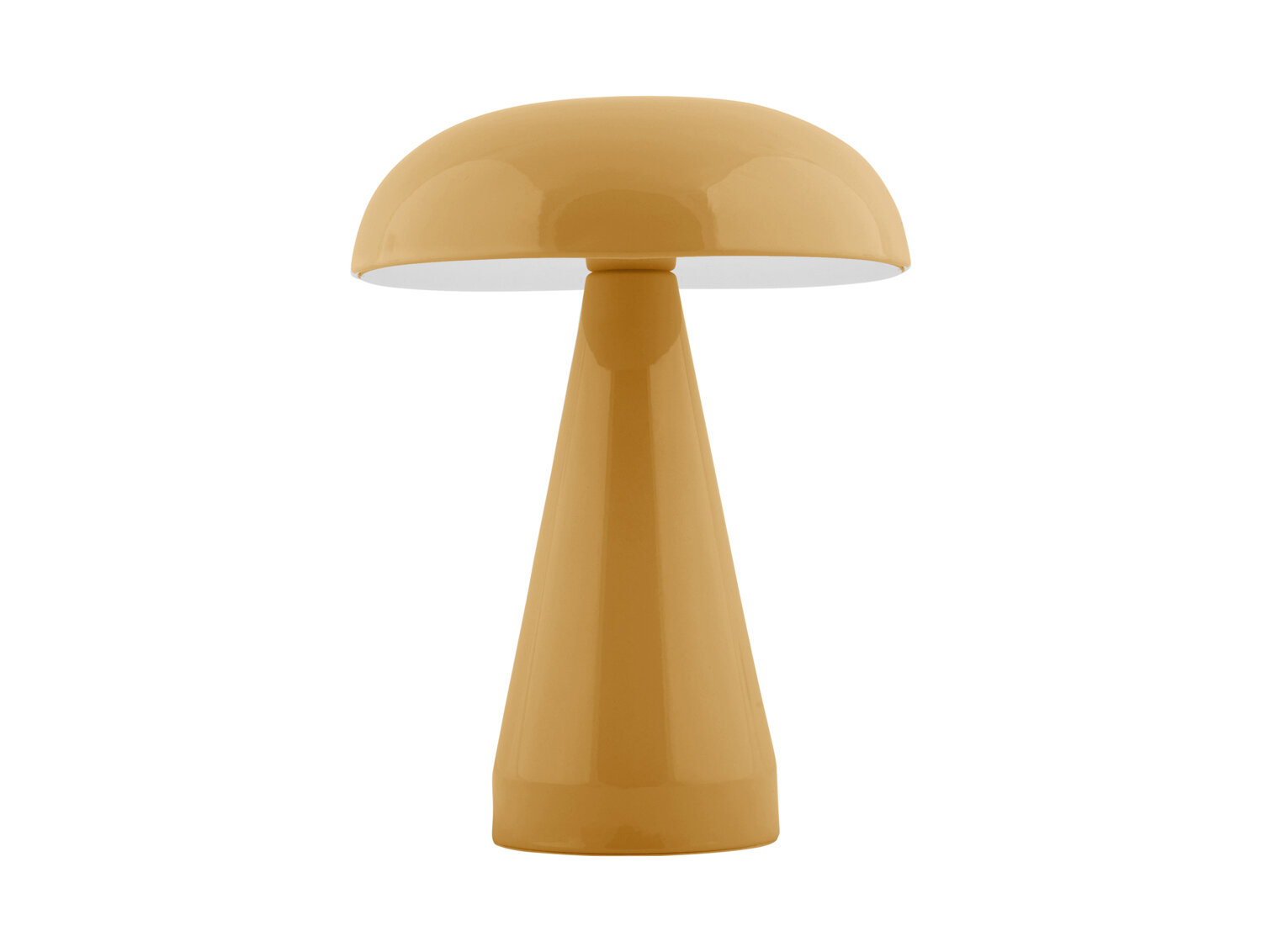 Leitmotiv Stolní lampa ve tvaru hřibu LED RACHEL, bezdrátová, Ø 15,5 cm, žlutá žlutý