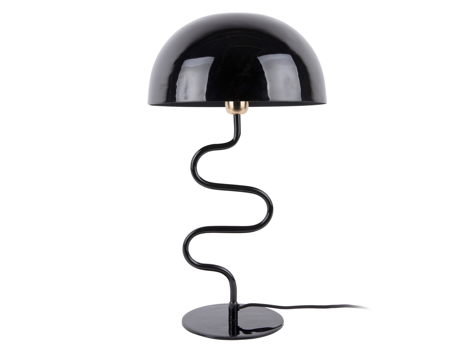 Leitmotiv Stolní lampa ve tvaru hřibu TWIST, kovová, výška 54 cm, černá černá