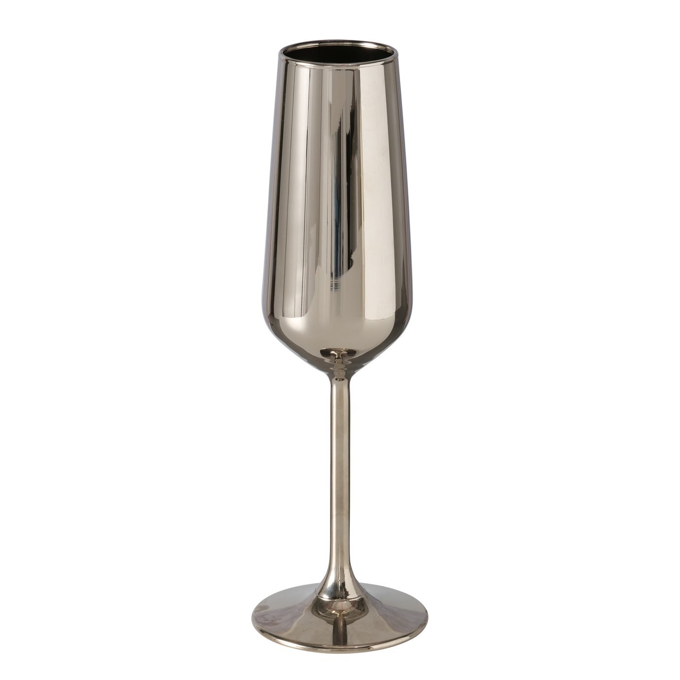 Boltze Home Sklenice na šampaňské, lesklá, ADORA, 195 ml stříbrný