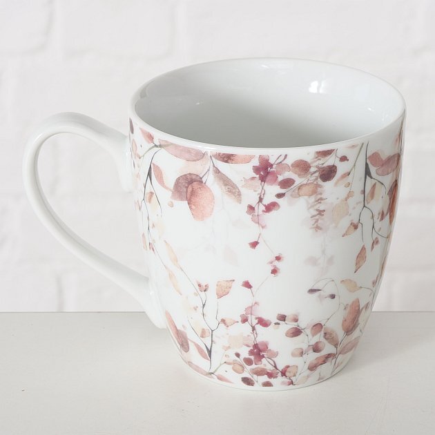 Boltze Home Hrnek s květinovým motivem BERNADA, 480 ml, porcelánový vícebarevný