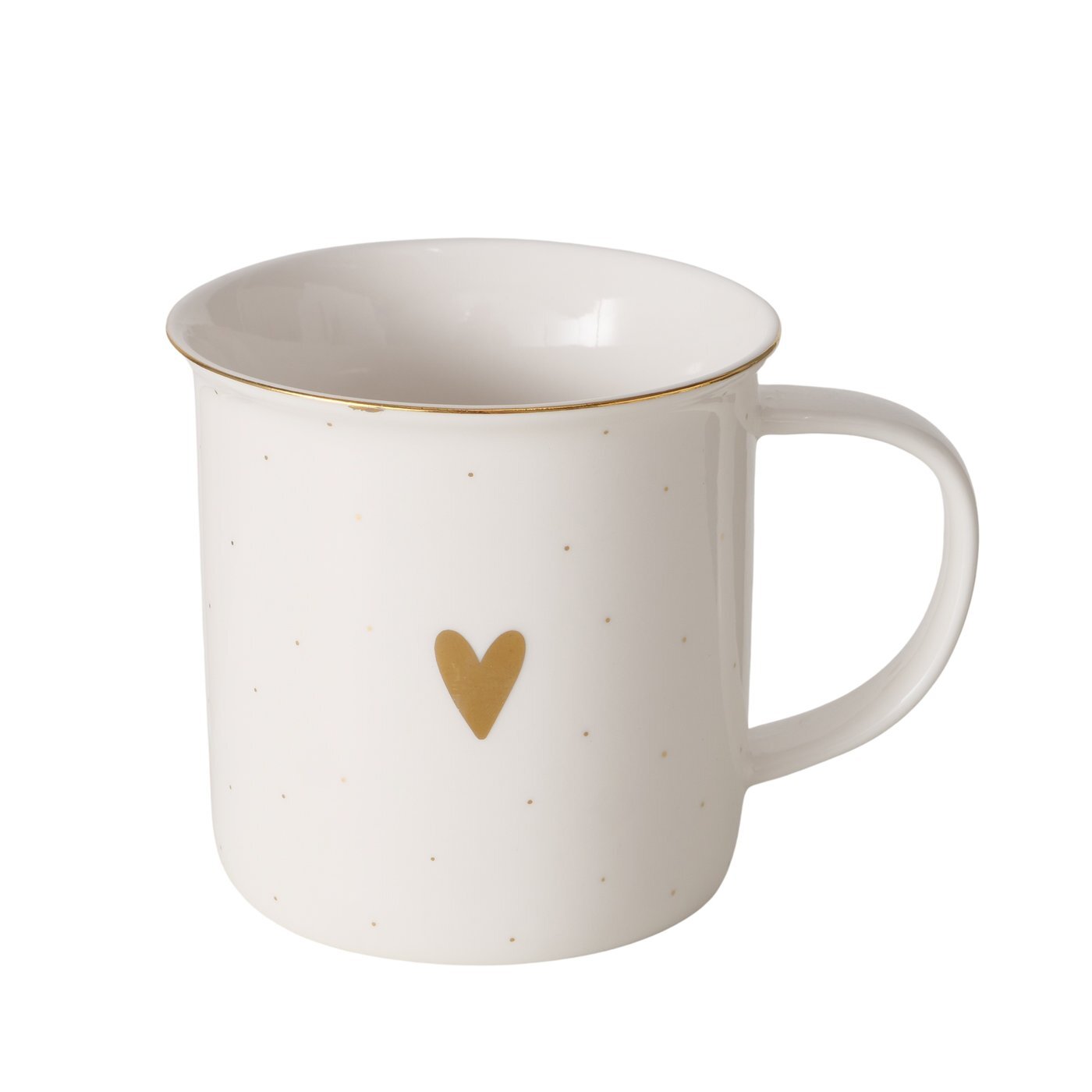 Boltze Home Porcelánový hrnek, ručně malovaný, DILARA, 370 ml bílý