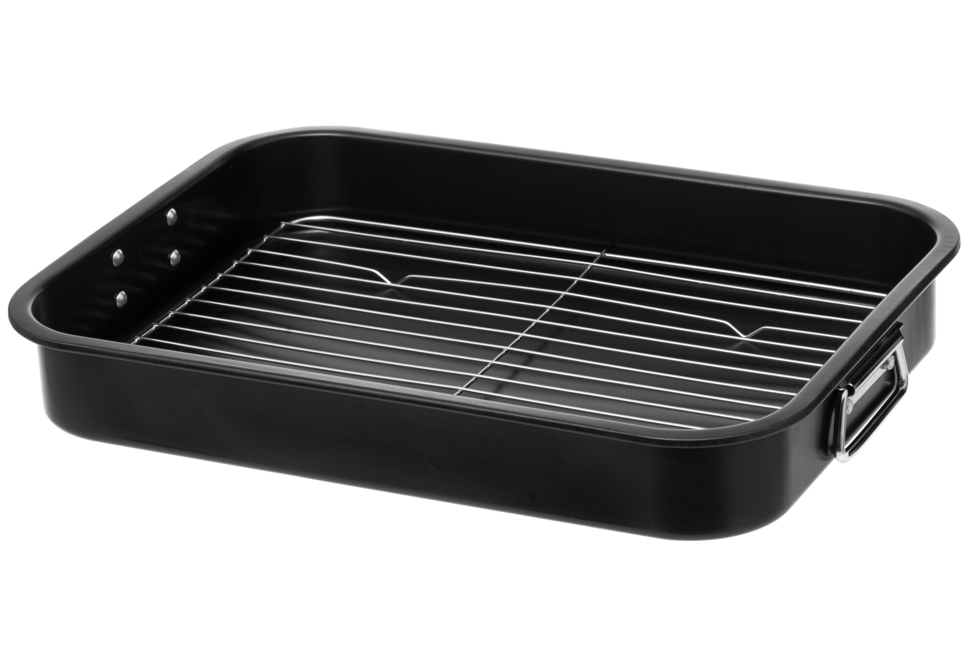 Forma na pečení s grilovacím roštem Maku 5,6 L 42x30,5 cm černá