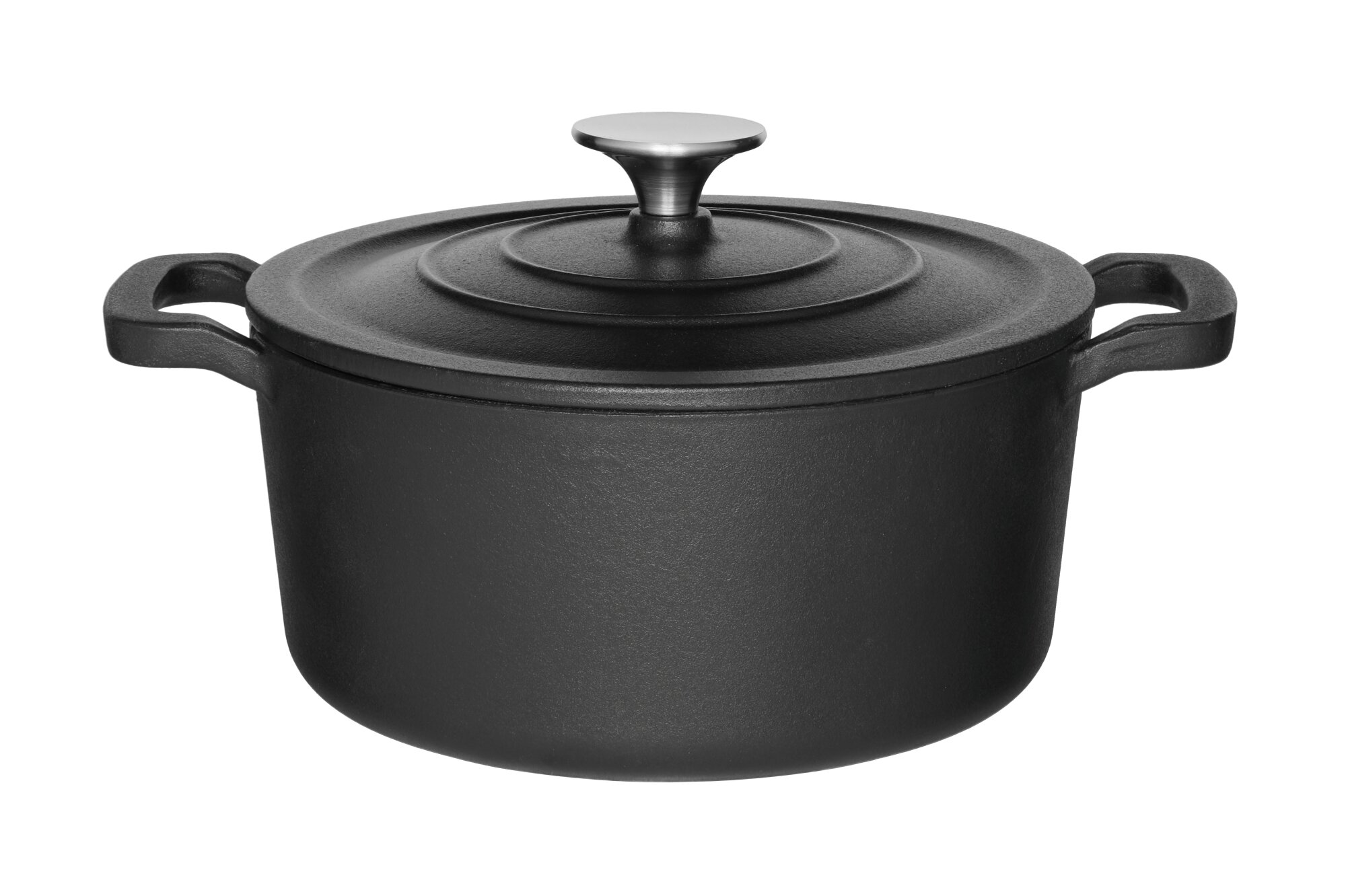 Maku Litinový kotlík s poklicí, Ø 20 cm černá
