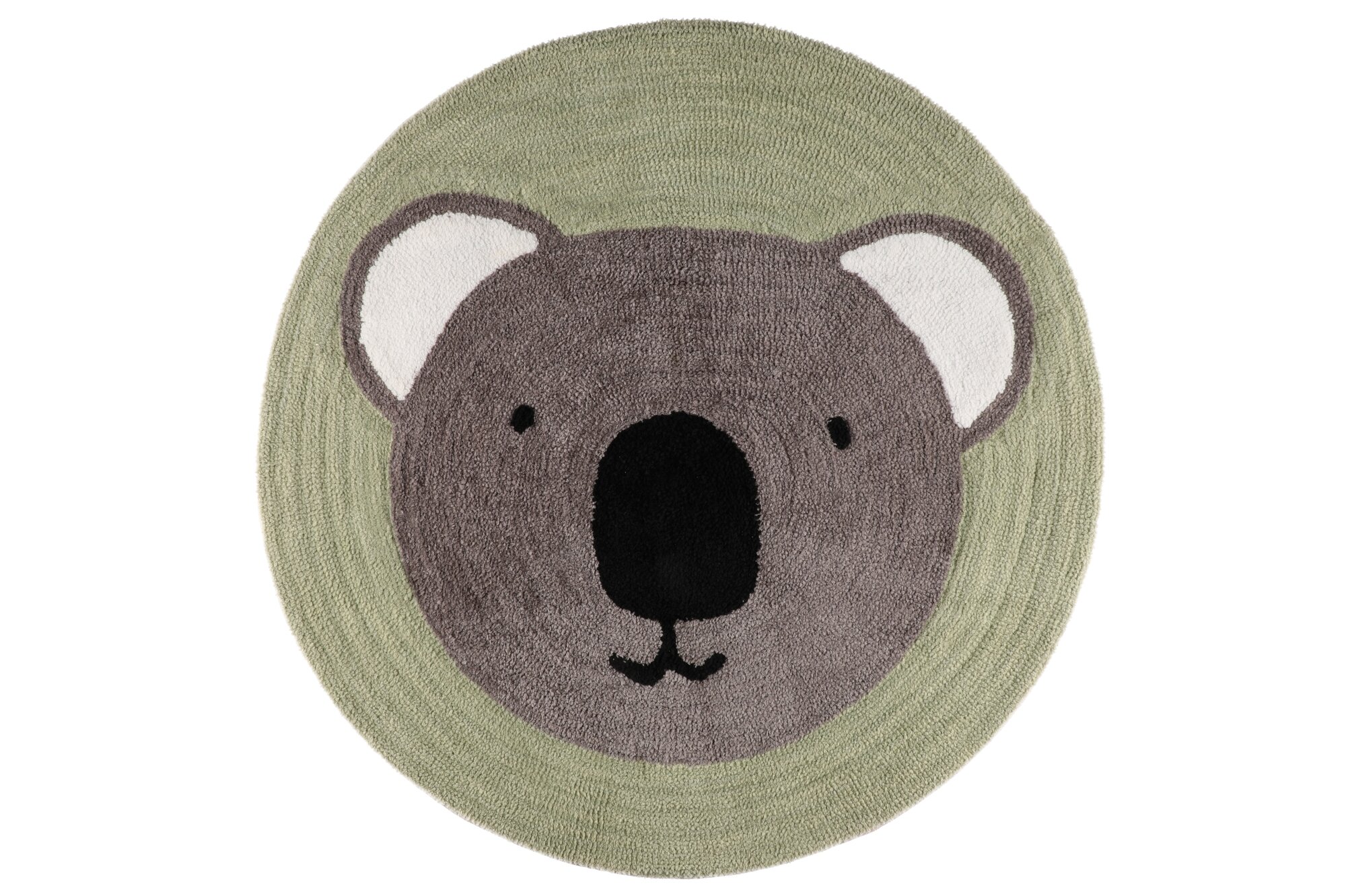 4Living Koberec do dětského pokoje KOALA, Ø 100 cm zelený