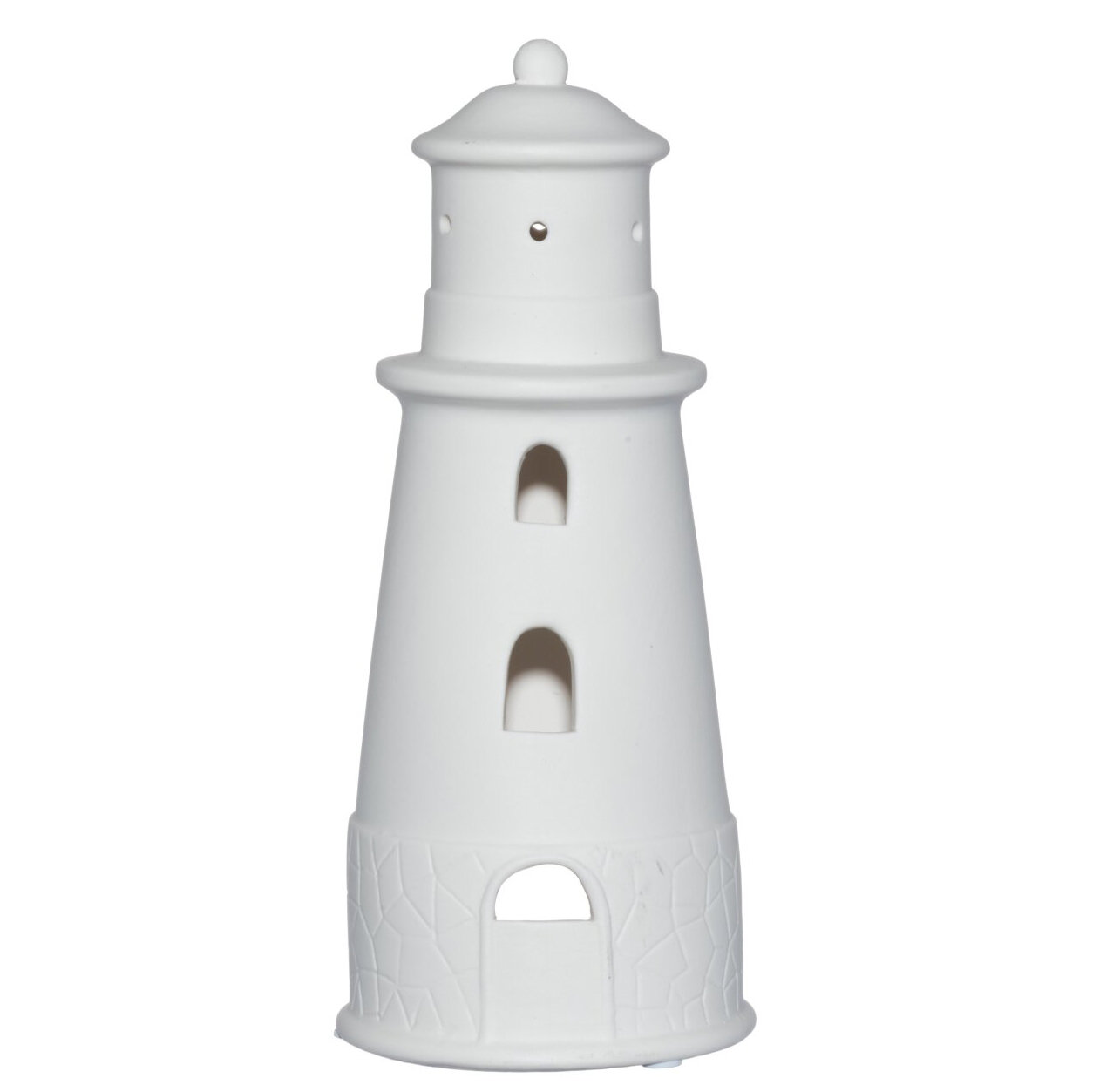 4Living Porcelánová lucerna ve tvaru majáku, 27 cm bílý